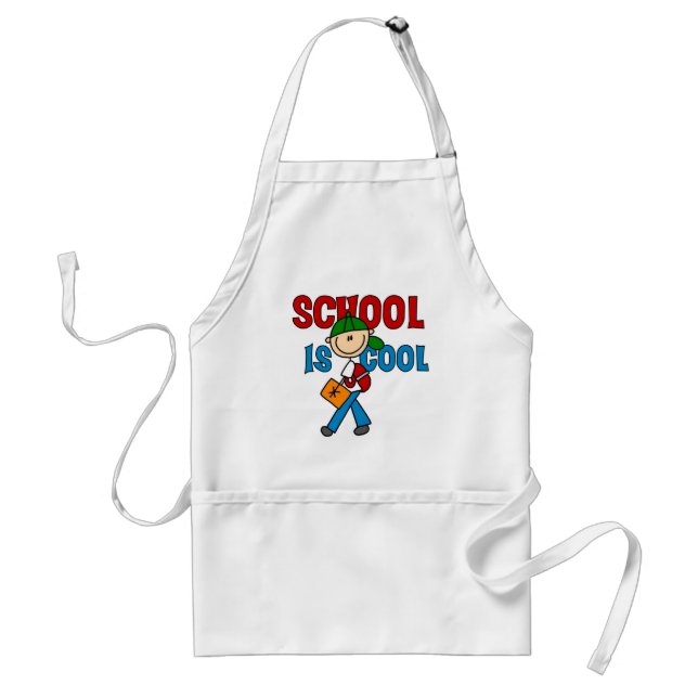 Boy School is Cool Standard Apron (Front)