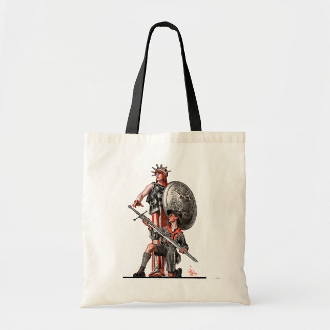 Boy Scout and Liberty Tote Bag (Front)