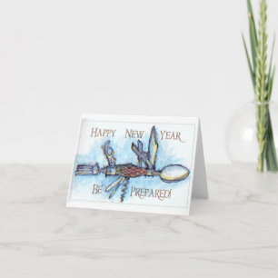 Boy Scout Knife New Years Card