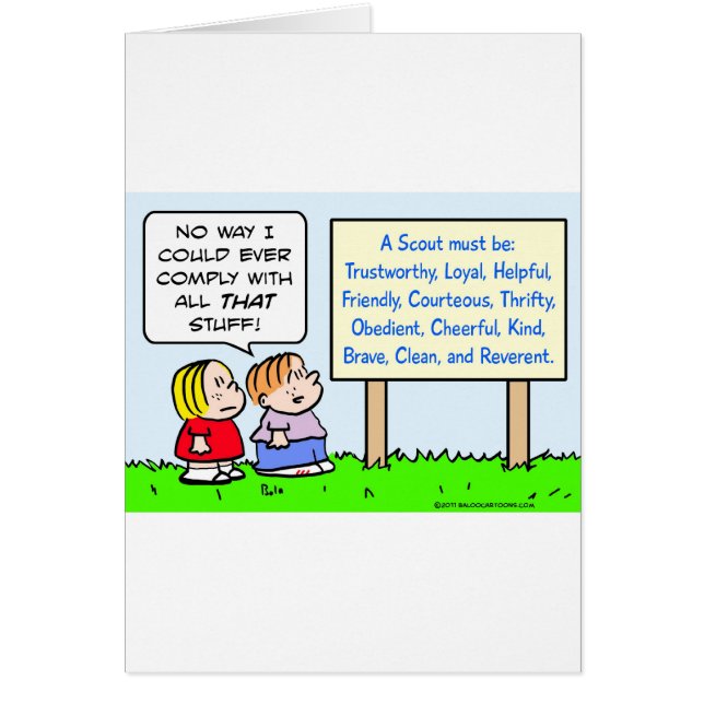 boy scouts comply brave trustworthy loyal kind (Front)