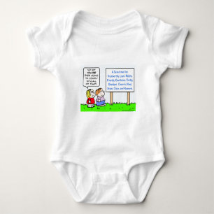 boy scouts comply brave trustworthy loyal kind baby bodysuit