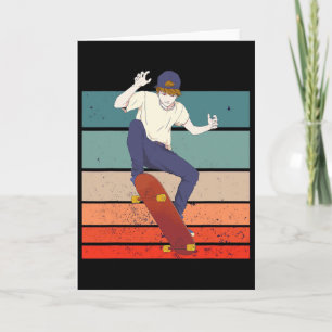 Boy Skater Boy Skateboarding Skate Culture Anime F Card