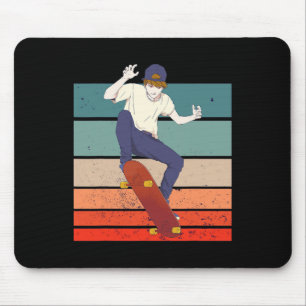 Boy Skater Boy Skateboarding Skate Culture Anime F Mouse Pad