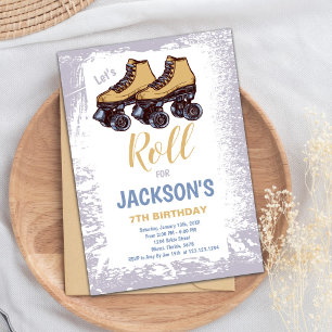 Boy Skating Birthday Invitations