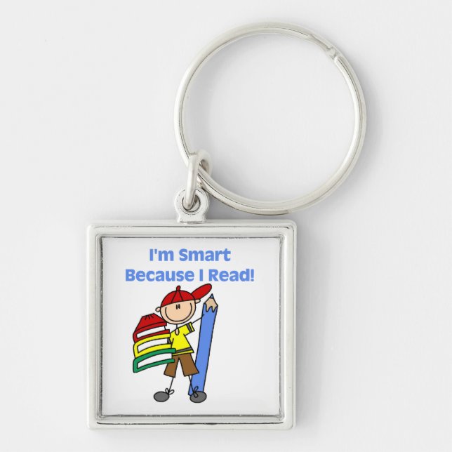 Boy Smart Because I Read Key Ring (Front)
