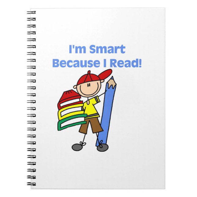 Boy Smart Because I Read Notebook (Front)
