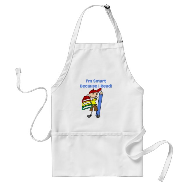Boy Smart Because I Read Standard Apron (Front)