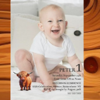 Boy Special 1st Birthday Celebration Invitation