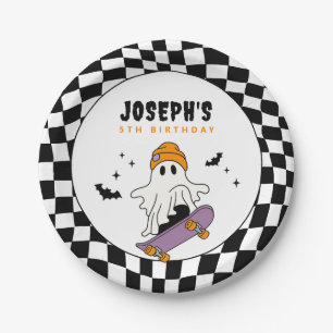 Boy Spooky Halloween Birthday Party Paper Plates