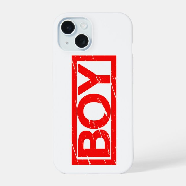 Boy Stamp iPhone 15 Case (Back)