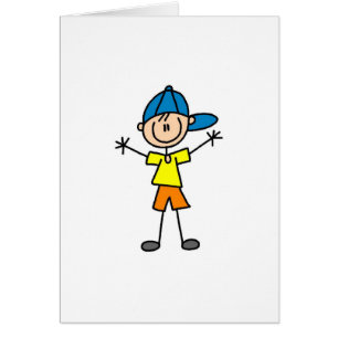 Boy Stick Figure Card