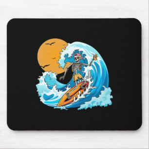 Boy Summer Vacation Skeleton Surfing Hawaii Hawaii Mouse Pad