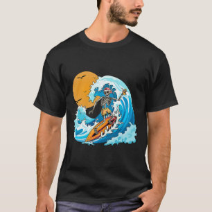 Boy Summer Vacation Skeleton Surfing Hawaii Hawaii T-Shirt