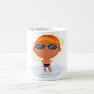Boy Swimming  Coffee Mug