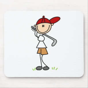 Boy Swinging His Golf Club Mousepad
