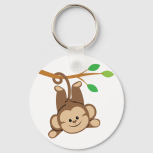 Boy Swinging Monkey Key Ring
