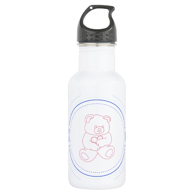 Boy Teddy Bear 532 Ml Water Bottle (Front)