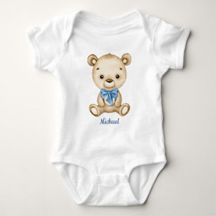 Boy Teddy Bear Baby Bear Baby Bodysuit