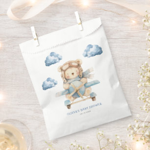 Boy Teddy Bear Baby Shower Favour Bag