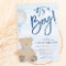Boy Teddy Bear Blue Balloon Baby Shower