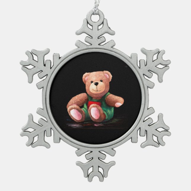 Boy Teddy Bear Ornament (Front)