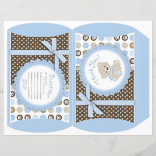 Boy Teddy Bear Puff Box
