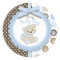 Boy Teddy Bear Round Sticker