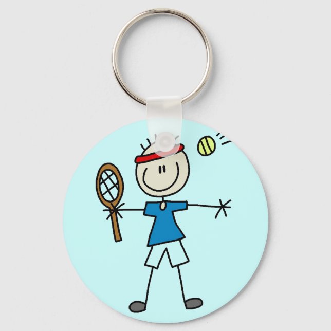Boy Tennis Player tshirts and Gifts Key Ring (Front)
