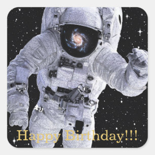 Boy themed Birthday Square Sticker
