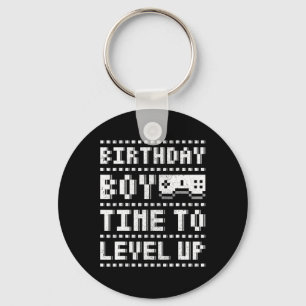 Boy Time To Level Up Teen Boys Video Gamer Birthda Key Ring
