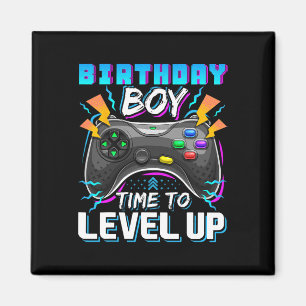 Boy Time To Level Up Video Game Birthday Gamer 10 Magnet