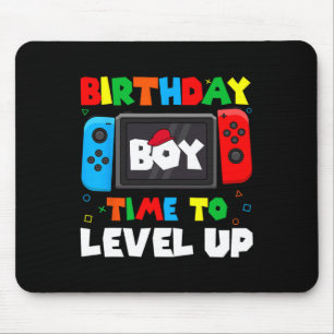 Boy Time To Level Up Video Game Birthday Gamer 4 Mouse Pad