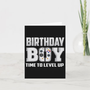 Boy Time To Level Up Video Game Birthday Gamer 5 Card