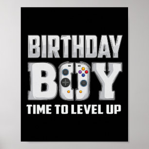 Boy Time To Level Up Video Game Birthday Gamer 5  Poster
