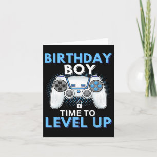 Boy Time To Level Up Video Game Birthday Gamer 8  Card