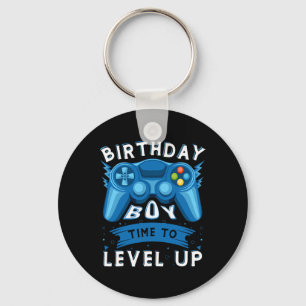 Boy Time To Level Up Video Game Birthday Gamer Boy Key Ring
