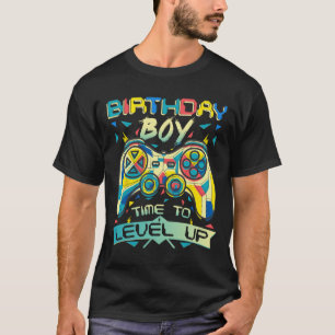 Boy Time To Level Up Video Game Birthday Gamer Boy T-Shirt