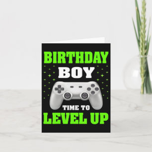 Boy Time To Level Up Video Game Birthday Gift Boys Card