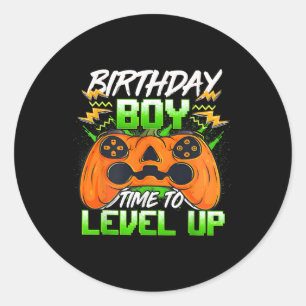 Boy Time To Level Up Video Game Birthday Gifts Boy Classic Round Sticker