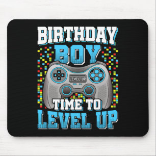 Boy Time To Level Up Video Game Birthday Kid 2 Mouse Pad