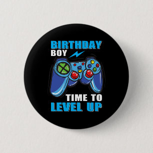 Boy Time To Level Up Video Game Boys 6 Cm Round Badge