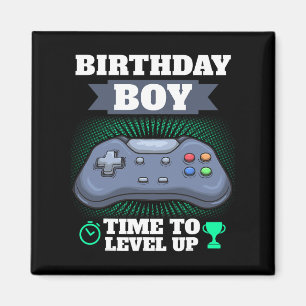 Boy Time To Level Up Video Game Theme Party Gamer  Magnet