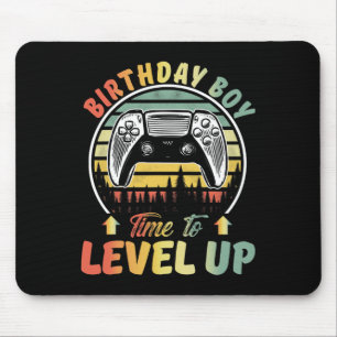 Boy Time To Level Up Video Games Gamer Birthday 1  Mouse Pad