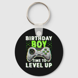 Boy Time To Level Up Video Games Gamer Birthday Key Ring