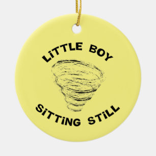 Boy Tornado Ceramic Ornament