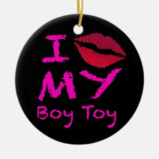 Boy Toy Ceramic Ornament (Front)