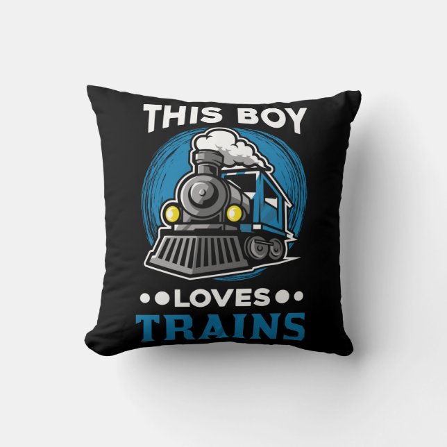 Boy Train Locomotive Cushion (Front)