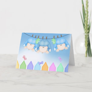 Boy Triplets Card