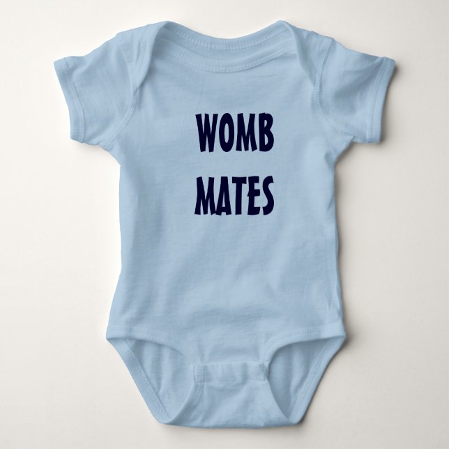 Boy Twins - WOMB MATES Baby Bodysuit (Front)
