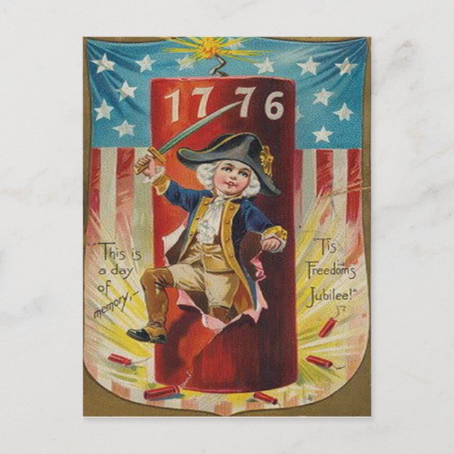 Boy Uniform Fireworks Firecracker Explosion Postcard (Front)